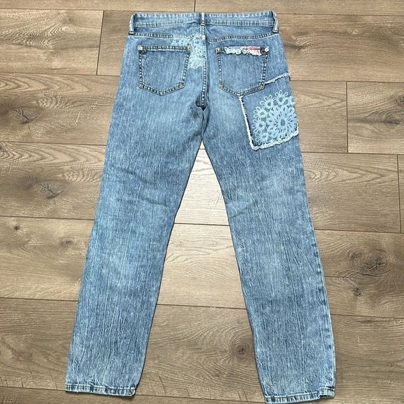 Anthropologie Pilcro Slim Boyfriend Patchwork Ankle Jeans Size 26 - Picture 5 of 13